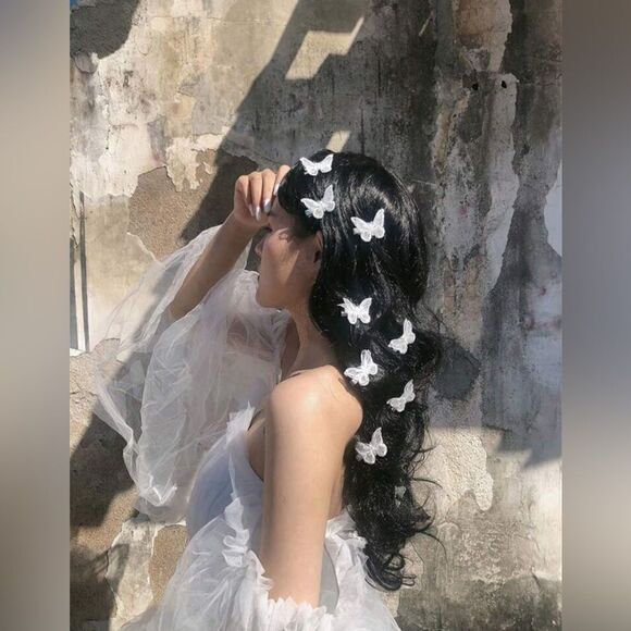 Butterfly hair clips N757 - Picture 1 of 3